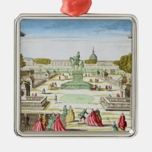 Perspektiven-Ansicht des Platzes Louis XV Ornament Aus Metall