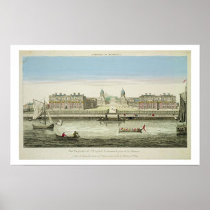 Perspektiven-Ansicht von Greenwich-Krankenhaus auf Poster