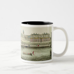 Perspektiven-Ansicht von Greenwich-Krankenhaus auf Zweifarbige Tasse