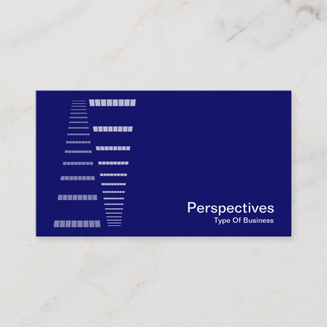 Perspektiven: Weiß auf Deep Navy Blue Visitenkarte (Vorderseite)