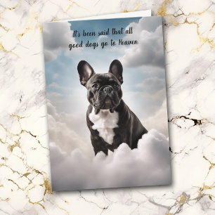 Perte de Black French Bulldog carte de sympathie d