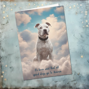 Perte de blanc Pitbull Chien paradis carte de symp