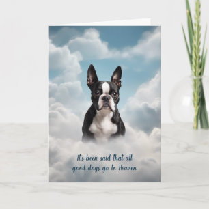 Perte de Boston Terrier Chien paradis carte de sym