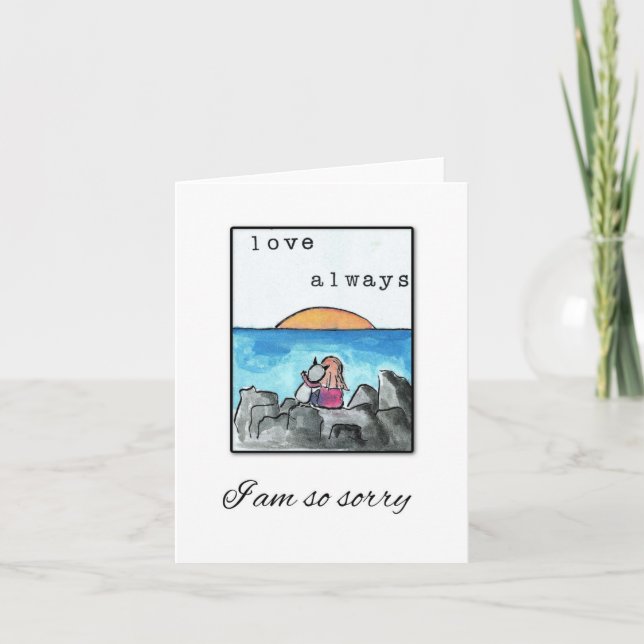 Perte de chats, amour toujours, carte de sympathie (Devant)
