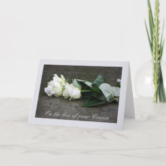 Perte de cousin Carte rose de sympathie