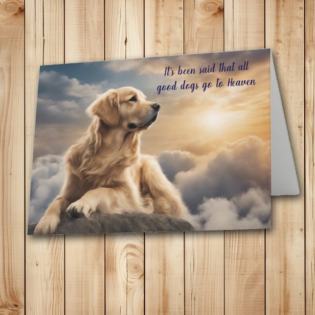 Perte de Golden Retriever Chien Heaven Carte de Sy (Créateur téléchargé)