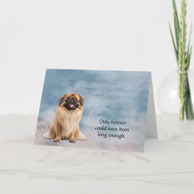 Perte de la carte de sympathie de chien de Pékin (Devant)