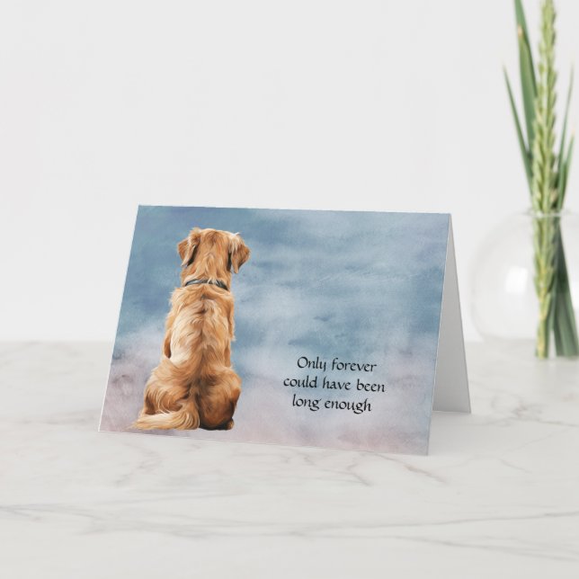 Perte de la carte de sympathie de Golden Retriever (Devant)