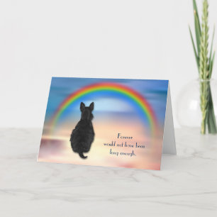 Perte de la carte de sympathie Scottie Dog Rainbow