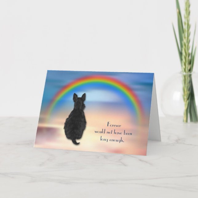 Perte de la carte de sympathie Scottie Dog Rainbow (Devant)