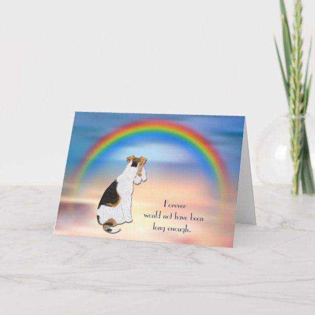 Perte de la carte Rainbow Sympathy Card du chien d (Devant)