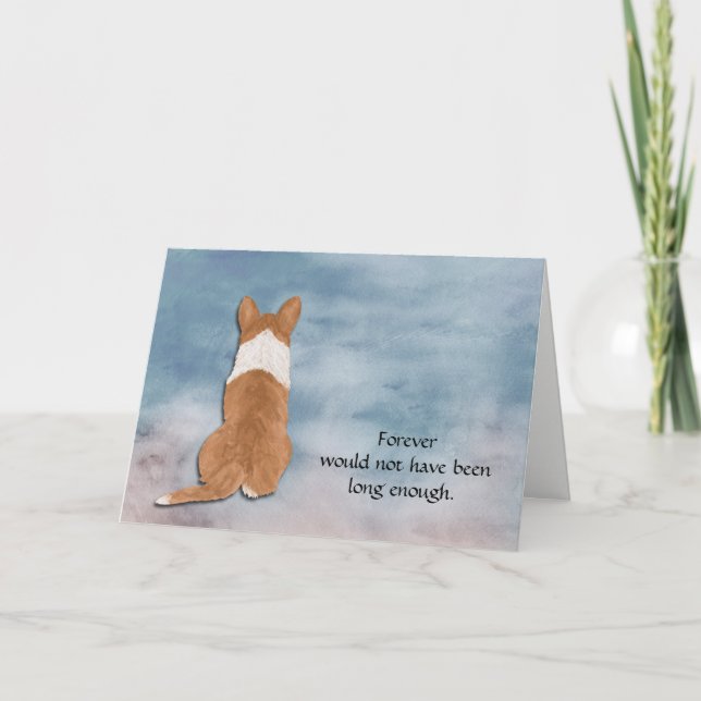 Perte de Pembroke Corgi Condolence Carte de sympat (Devant)