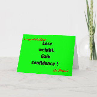 Perte de poids être fier cartes de voeux