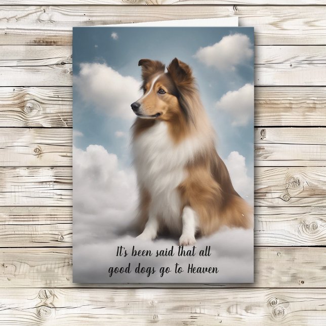 Perte de Shetland Sheepdog Heaven Carte de sympath (Créateur téléchargé)