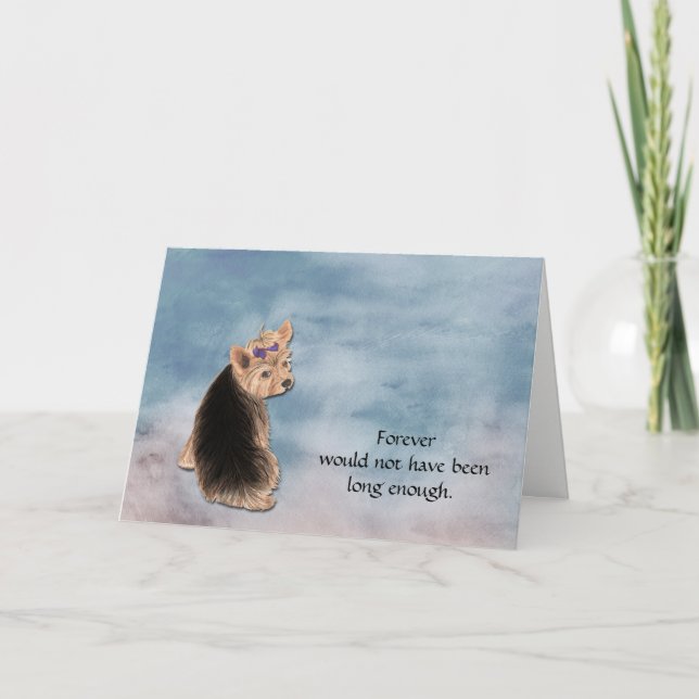 Perte de Yorkie Condolence Carte de sympathie (Devant)