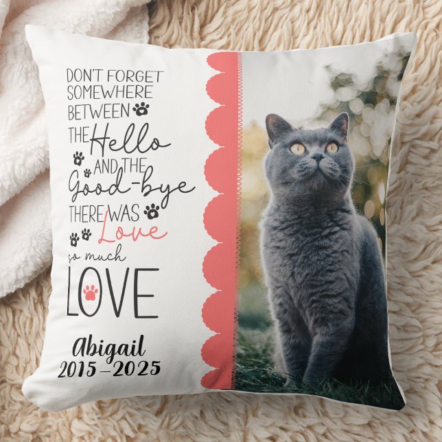 Perte du Coussin de photos commémoratives pour ani (Personalized Pet Photo Memorial Pillow)