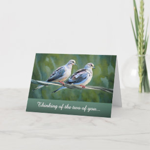 Perte d'un couple - Pensant à vous deux - Carte
