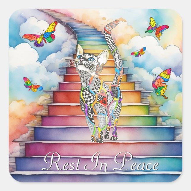 Perte d'un Sticker Sympathy Condolence pour animau (Devant)