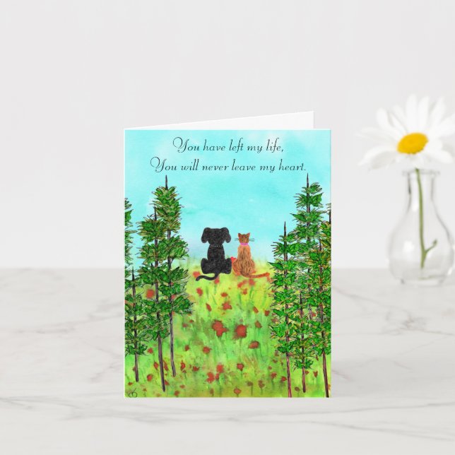 Perte d'une carte de voeux pour animal de compagni (Petite plante)