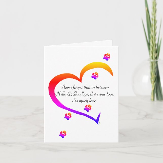 Perte d'une carte de voeux pour animal de compagni (Devant)