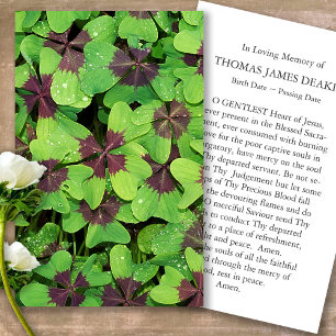 Perte funéraire Clover Memorial Prière Sympathy Ca