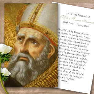 Perte funéraire St Augustine Prayer Cartes de Symp
