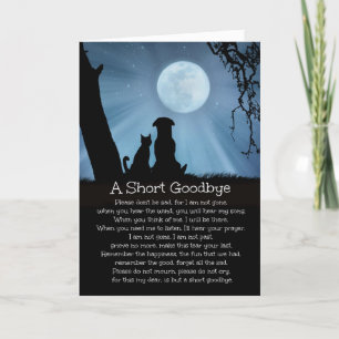 Perte spirituelle de chien, carte de sympathie de 