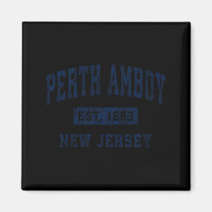 Perth Amboy New Jersey Nj Vintage Etabliert Comf Magnet