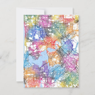 Perth Australia City Map Postkarte