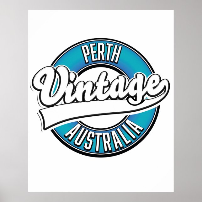 Perth Australia vintage logo Poster (Vorne)
