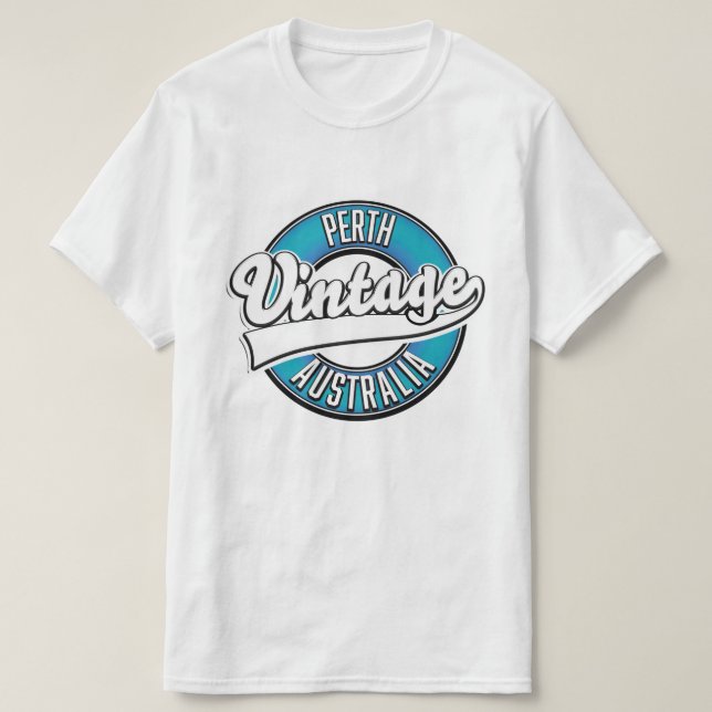 Perth Australia Vintages Logo T-Shirt (Design vorne)