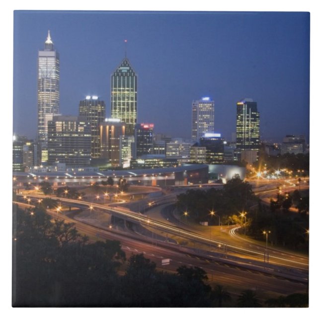 Perth, Australien. Aussicht auf die Innenstadt von Fliese (Vorderseite)