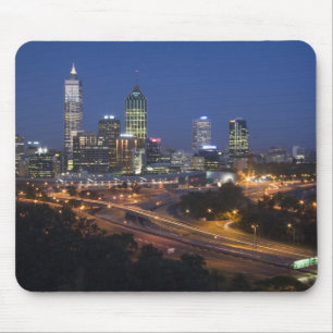 Perth, Australien. Blick auf die Innenstadt von Pe Mousepad