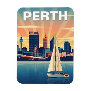 Perth Australien Skyline Reise Magnet
