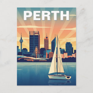 Perth Australien Skyline Reise Postkarte