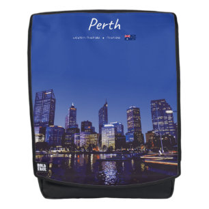 Perth, Australien - Stadt-Silhouette Nacht Rucksack