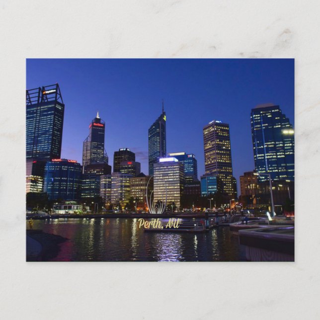 Perth, Australien Stadtbild-Foto Postkarte (Vorderseite)