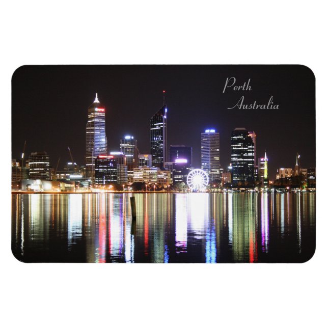 Perth Night Skyline, Australien - Magnet (Horizontal)