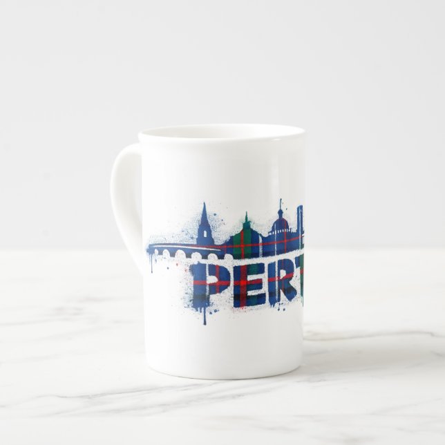 Perth Schottland Tartan Tasse Schottisch  (Vorderseite Links)
