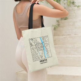 Perth, Scotland City Map Tote Ba Tragetasche