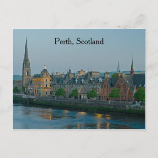 Perth Scotland Night Scene Postcard Postkarte