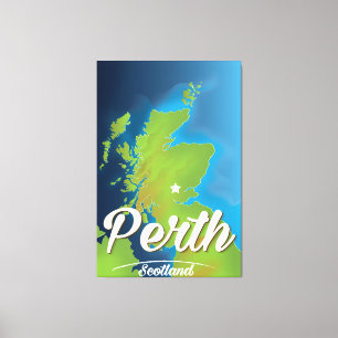 Perth Scotland Travel Poster Leinwanddruck