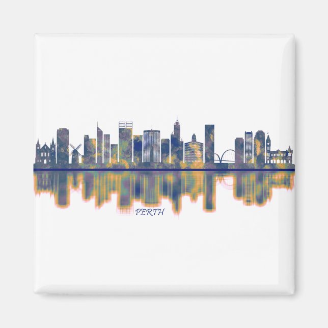 Perth Skyline Magnet (Vorne)