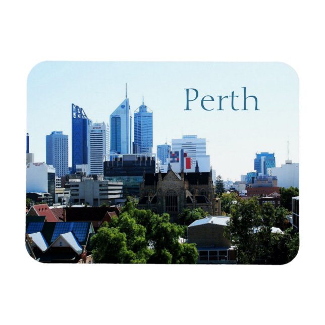 Perth, Westaustralien, Skyline Magnet (Horizontal)