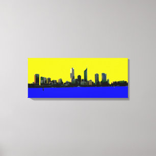 Perth Western Australia Skyline Leinwand Art Print