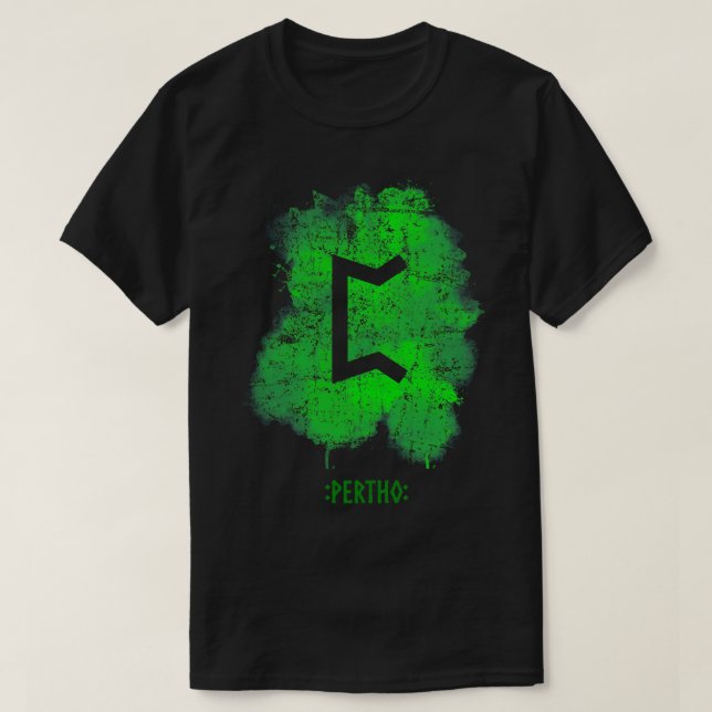 Pertho Rune Green T-Shirt (Design vorne)