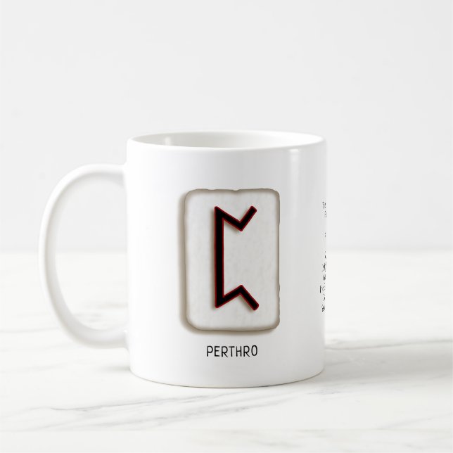 Perthro RuneStone Mug (Gauche)