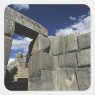 Peru, Cuzco, Festung Sacsayhuaman, gutes Beispiel Quadratischer Aufkleber