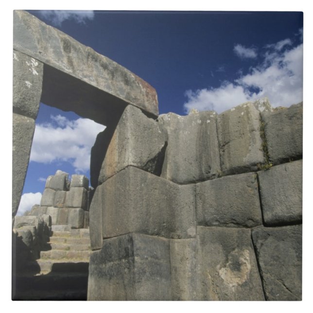 Peru, Cuzco, Sacsayhuaman-Festung, gutes Beispiel Fliese (Vorderseite)