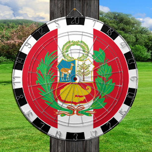 Peru Dartboard & Peruanische Flag Darts / Spielbre Dartscheibe